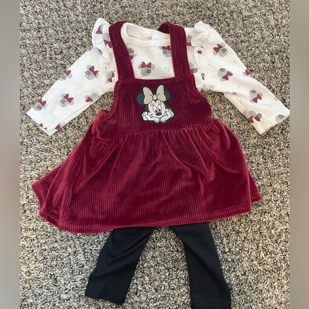 Baby girl Mini Mouse outfit (0-3 months)